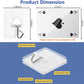 Adhesive Hooks for Hanging Heavy Duty Wall Hooks Self Adhesive Towel Coat Hooks Waterproof Transparent Hook for Bathroom Shower Kitchen Keys Door Outdoor Home Improvement Utility Hook 12 Pack