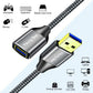 USB 3.0 Extension Cable 1 ft,5Gbps High Speed USB 3.0 Type A Male to Female Extension Cord,USB Extension Lead Compatible with USB Flash Drive, Hard Drive, Card Reader,Scanner,Keyboard (1FT)