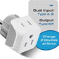 Ceptics Schuko Germany, France Plug Adapter, Dual Input - Ultra Compact Light Weight - Usa to Russia, South Korea Travel Adaptor Plug - Type E/F (3 Pack)