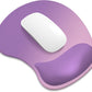 ITNRSIIET Ergonomic Mouse Pad, Cushioned Gel Wrist Rest, Non-Slip Base, Smooth Surface, Cute Multi-Color, 9.5 x 8.2 in, Purple Pink Gradient