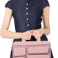 MOSISO Laptop Shoulder Bag, Computer Bag with 2 Raised&1 Flapover&1 Horizontal Pocket&Handle&Belt