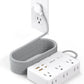 Surge Protector Power Strip, 15 Ft Cord Ultra Thin Flat Extension Cord with 6 Outlets 4 USB Ports(2 USB C), 1050J Flat Plug Power Strip for College Dorm Room Essentials
