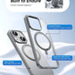 MAGIC JOHN 360° Rotatable Magnetic Invisible Stand for iPhone 14/iPhone 13 Case [Anti-Slip Grip] [Compatible with MagSafe] 16FT Shockof for iPhone 14/13 Case with Kickstand, Gray