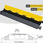 Heavy-Duty Rubber Cable Protector Ramp (4-Pack) - 2-Channel Floor Cord Cover for Driveway, Warehouse, Events - 22,000 lbs Load Capacity - Indoor & Outdoor Use - Cable Speed Bump for Hoses, Cables
