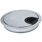 1 Pcs Desk Grommet 3-1/8" / 80 mm, Desk Cord Hole Cover, Cable Grommet Metal Zinc Alloy Materilal, Desk Hole Grommet for Home & Office Pc, Detachable Cable Cord Organizer-Bright Silver