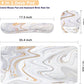 Keyboard Wrist Rest Large Mouse Pad Wrist Support for Computer, 4 in 1 Memory Foam Keyboard Pad Desk Mat Ergonomic Hand Rest Wrist Cushion for Home Office Gaming-White Marble