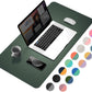 YSAGi Desk Pad, Desk Mat, Dual-Sided Desk Pad, 31.5" x 15.7" Laptop Leather Desk Pad Protector, Desk Blotter for Keyboard and Mouse, Waterproof Desk Writing Pad for Office(Dark Green+Dark Blue)