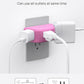 TROND Pink Outlet Extender - Multi Plug Outlet with 3-Prong Grounded Sockets, 3 Way Angled Plug Splitter, Compact and Practical Multiple Wall Expander for Home Travel Cruise Dorm Essentials