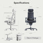 LiberNovo Dynamic Ergonomic Desk Chair + StepSync Footrest + Extra Battery Bundle - Comfy Home Office Chair with Adaptive Lumbar Support, 160° Recline & Built-in Spine Stretch, Green+45cm