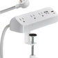 Eaton Tripp Lite Series Desk Clamp Power Strip Surge Protector, 3-Outlets, USB-A & USB-C Charging Ports, 900 Joules, 8ft Braided Flat Extension Cord, Lifetime Manufacturer's Warranty (TLP308U20CLAMP)