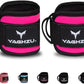 Ankle Straps for Cable Machines Women - Adjustable Gym Ankle Strap for Cable Machine, Neoprene Padded Cable Straps, Durable Leg Strap with Cable Cuff, Glute Kickback Ankle Strap with D Rings