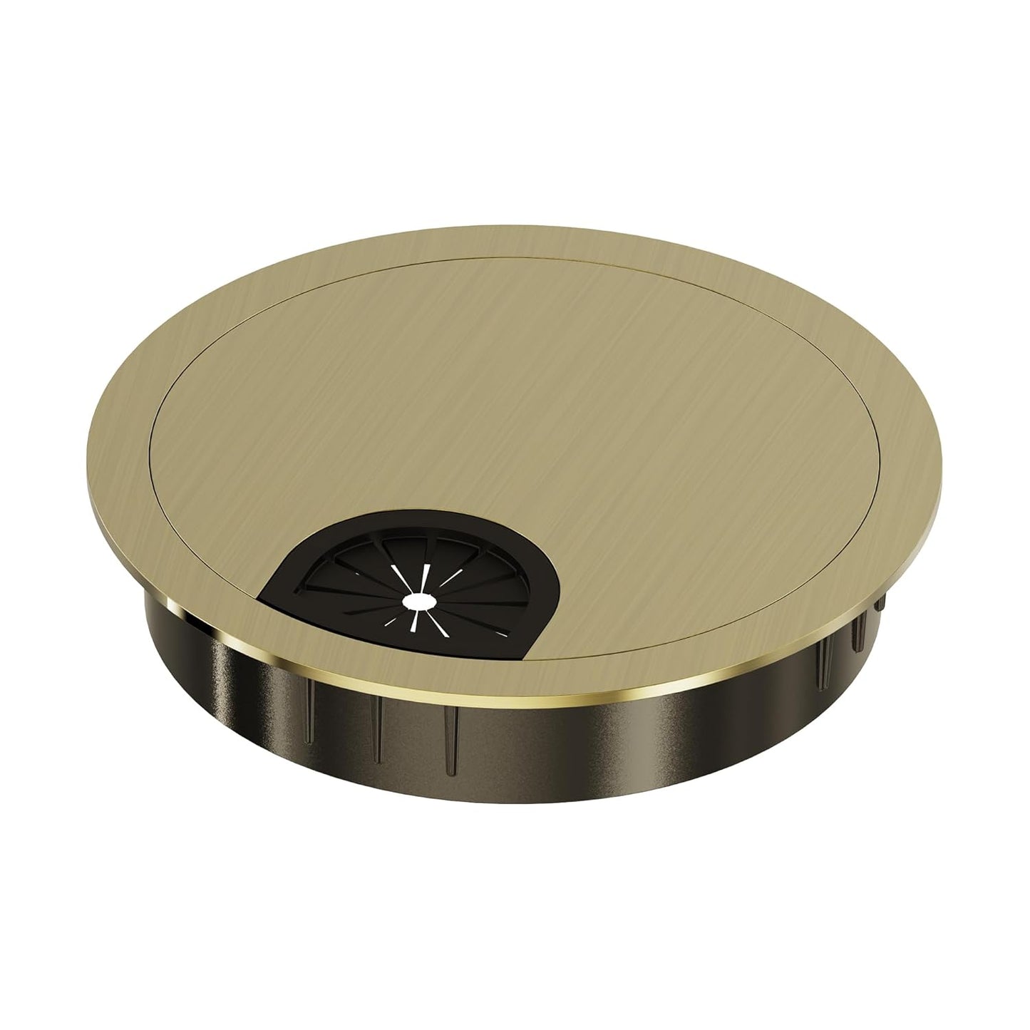 Desk Grommet 2-1/8 Inch 53mm, Zinc Alloy Computer Desk Wire Hole Cover, Office Desktop Cord Cable Hole Metal Ring, Bronze Tone