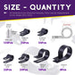 Swpeet 135 Pack 6 Sizes Black Nylon Plastic R-Type Cable Clips Clamp Assortment Kit, 1/4" 5/16" 3/8" 1/2" 3/4" 1" Nylon Screw Mounting Cord Fastener Clips with 135 Pack Screws for Wire Management