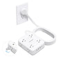 TROND Surge Protector Power Strip with USB, Ultra Thin Flat Plug 10ft Extension Cord 1625W, 3 USB-A & 1 USB-C, 8AC Outlets 1440J Surge Protection Wall Mount for Home Office Dorm Room Essentials, White