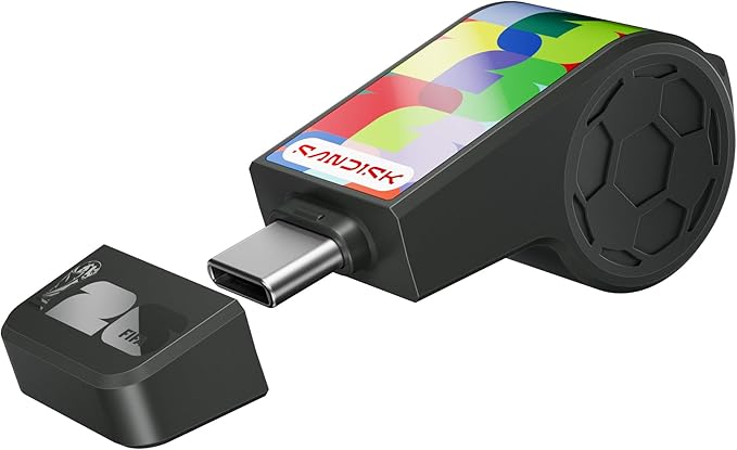 SANDISK 128GB USB-C Flash Drive, FIFA World Cup 2026 Edition - Up to 300MB/s Transfer speeds, USB 3.2 Gen 1, USB Type-C - Black - SDCZIA-128G-G46