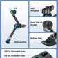 SMALLRIG Clamp w/ 1/4" and 3/8" Thread Holes, 9.8 Inches Adjustable Friction Power Articulating Magic Arm with Phone Holder for Action Cameras, Smartphones, LCD Monitor/LED Lights - 5326