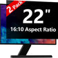 【2-Pack】 22 Inch Computer Privacy Screen for 16:9 Monitors with Anti-Spy Anti-Glare Filter, Blue Light Blocking & Eye Protection, Removable Anti-Scratch HD Clarity Screen Protector