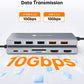 NOVOO USB C Docking Station Dual Monitor, 12-in-1 USB C Hub with HDMI 4K, VGA, USB 10Gbps, SD/TF, 100W PD, Multiport Adapter Compatible with MacBook Dell HP Surface