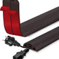 Floor Cord Cover for Wires on Floor Self Adhesive Cord Hider Floor Cable Management Wire Covers for Cords Protector Prevent Cable Trips Cord Cavity W 0.51" x H 0.31", Black Walnut, 3.3Ft