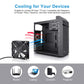 2 Packs Wathai 92mm x 25mm 90mm 5V USB Fan for Receiver AV cabint Game Console PC Laptop TV Box Projector Router Cooling