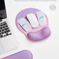 Ergonomic Mouse Pad Wrist Support Set, Memory Foam Keyboard Wrist Rest Set, Keyboard Pad, Non-Slip Base Mousepad(Gradient Pink Purple Set)