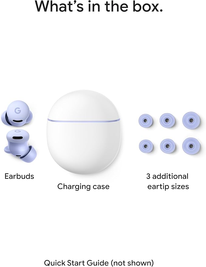 Google Pixel Buds 2a - Wireless Bluetooth Earbuds with Active Noise Cancellation and Transparency Mode - Lightweight, Comfortable Fit - 20-Hour Battery - Water Resistant - Built for Gemini - Fog