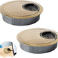 Desk Grommet for Wire Organizer,PC Computer Desk Plastic Grommet Cord, Tidy Cable Hole Cover Organizers,2 Pack (53mm, Gold)