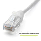 TRUECABLE Cat6 Component Rated Patch Cable, Unshielded (U/UTP), 2ft, White, 28AWG Solid Copper, Snagless 10G High-Speed Ethernet Cable, PoE++ 4PPoE 100W, UL Listed, RoHS-3, 1 Pack