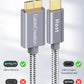 CableCreation 1FT*2 USB C to Micro B Cable,10Gbps Speed External Hard Drive Braided,USB 3.1 Type C to Micro B Work for iPhone 15 Series,Seagate WD Westgate My Passport,MacBook Pro,iPad/Tablet,Grey