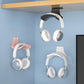 2-Pack Headphone Stand Hanger Wall Hooks, Save Space Headset Stand Holder for Universal Gaming Headset Airpods Max Sony Bose Beats, Strong Adhesive with Screws, White