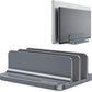 OMOTON [Updated Dock Version] Vertical Laptop Stand, Double Desktop Stand Holder with Adjustable Dock (Up to 17.3 inch), Fits All MacBok/Surface/Samsung/HP/Dell/Chrome Book (Grey)