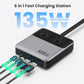 USB C Charger Block,135W GaN Fast Charging Station Hub,6-in-1 USB C Power Strip with 5ft Cord,2 AC & 2 USB A & C,PD 65W Laptop Charger for MacBook Air/Pro,iPhone16/15,Galaxy S24 etc