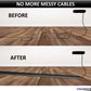 Kable Kontrol Floor Cord Cover kit - 6 Feet Long Gray Plastic Cable Protector, Hides Cords and Conceals Wires, for Extension Cord Cable Management, Channel Size 0.75” W x 0.43” H