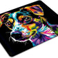 Square Mouse Pad Colorful Dog Portrait-5,Gaming Mouse Pads for Desk,Soft Computer Waterproof Non-Slip Mouse Mat