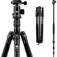 SIRUI Traveler 7C Camera Tripod 65.55 inches Carbon Fiber Arca Tripod with E-10 360° Panorama Ball Head and Arca Swiss Quick Release Plate Load Capacity Up to 17.6lbs, Convertible to Monopod