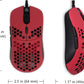 G-Wolves Hati HTM/HT-M Medium 56g Ultra Lightweight Honeycomb Wired Gaming Mouse, PixArt 3389 Sensor 16000 DPI, 6 Programmable Buttons, Low Latency, for PC/Mac (Faze Red)