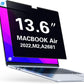 PYS MacBook Air 13.6 Inch Magnetic Privacy Screen for M2 Chip 2022 (A2681) - Removable Anti-Spy Laptop Shield