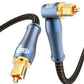 EMK 90 Degree Toslink Optical Cable 24K-Gold Connector 360 Degree Free-Rotating Plug Fiber Optic Cable S/PDIF Toslink Male to Male for Home Theater, Sound Bar, TV, PS4, Xbox (Blue,6.6ft/2m)