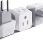 Ceptics Switzerland Travel Adapter Plug with Dual USA Input - Power - Type J (3 Pack) - Ultra Compact - Safe Grounded Perfect for Cell Phones, Laptops, Camera Chargers and More (CT-11A)