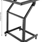 9U Professional DJ Stand Rack Mount DJ Mixer Stand Adjustable Stage Cart w/Wheel for Music Party Show Music Studios Performance Stages Concert Venues