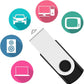 USB Flash Drive 4GB 50 Pack, Bulk USB 2.0 Flash Drives Thumb Drive Swivel Memory Stick Jump Drive Pen Drive,4 gig 50 Pieces