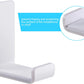Weewooday 4 Pieces Headphone Hanger Holder Desk Adhesive Headphone Hook Wall Mount Headset Stand Acrylic Holder with Glues for General Purpose Game Earphone(White)