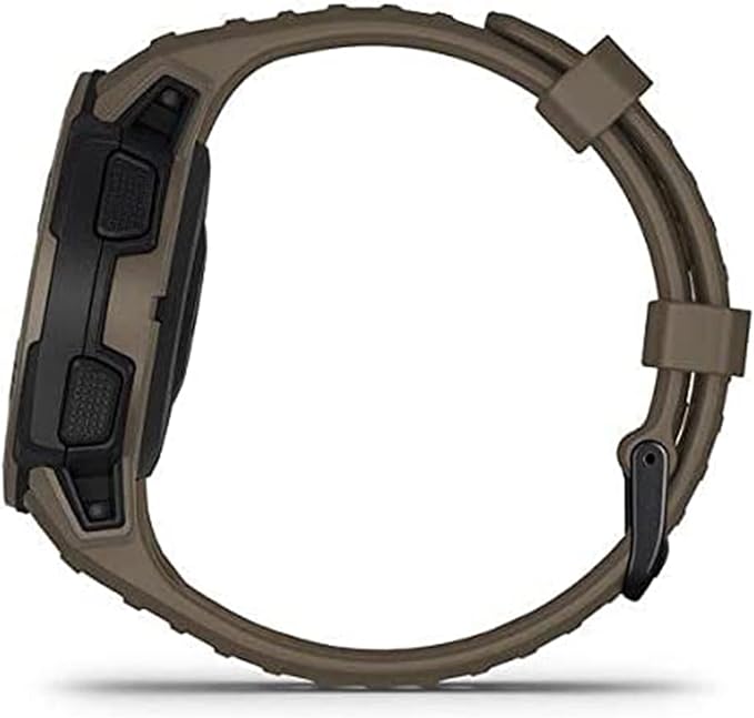 Garmin 010-02064-71 Instinct Tactical, Rugged GPS Watch, Tactical Specific Features, Constructed to U.S. Military Standard 810G for Thermal, Shock and Water Resistance, Tan