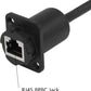 CERRXIAN 35cm RJ45 Male to Female Cat5 5e 6 Waterproof Panel Mount LAN Network Ethernet Extension Cable with Cap