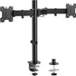 HUANUO Dual Monitor Desk Mount, Heavy-Duty Steel Adjustable Arm for 13-32 Inch Screens, Tilt, Swivel, Rotate, C-Clamp & Grommet Base, Holds up to 17.6 lbs per Arm, VESA 75/100mm