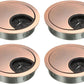 uxcell Cable Hole Cover, 2.1Inch/53mm Zinc Alloy Desk Wire Cord Cable Grommets Hole Cover for Office PC Desk Cable Cord Organizer, 4 Pcs Red Bronze