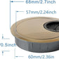 Desk Grommet for Wire Organizer,PC Computer Desk Plastic Grommet Cord, Tidy Cable Hole Cover Organizers,2 Pack (60mm, Gold)