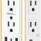 USB Wall Charger Surge Protector, Super Electro 6 Outlet Extender with 3 USB Charging Ports (5V 3.4A Total) and Night Light, 3-Sided 1500J Multi Plug Wall Outlet for Home, Office, ETL Listed