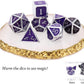 Haxtec Color Changing ByTemperature Metal DND Dice Set Polyhedral D&D Dice Compatible with Dungeons and Dragons RPG-Silver Black Purple Shift