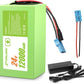 24V 12Ah Battery for Kids Ride-On Toys Compatible with Power Wheels & UTVs | Lightweight Replacement with 2A Charger | 7S4P 29.4V (24V12Ah)